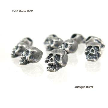 SKULL BEAD / ANTIQUE SILVER