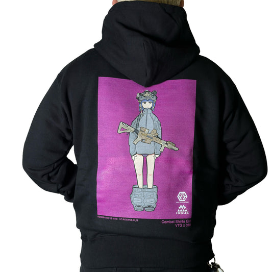 VTG × 3MI Combat Shirts Girl / Helmet ver 10oz Hoodie