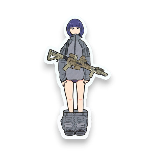 VTG × 3MI Combat Shirts Girl Sticker
