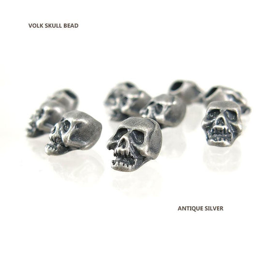 SKULL BEAD / ANTIQUE SILVER