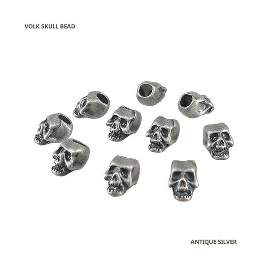 SKULL BEAD / ANTIQUE SILVER