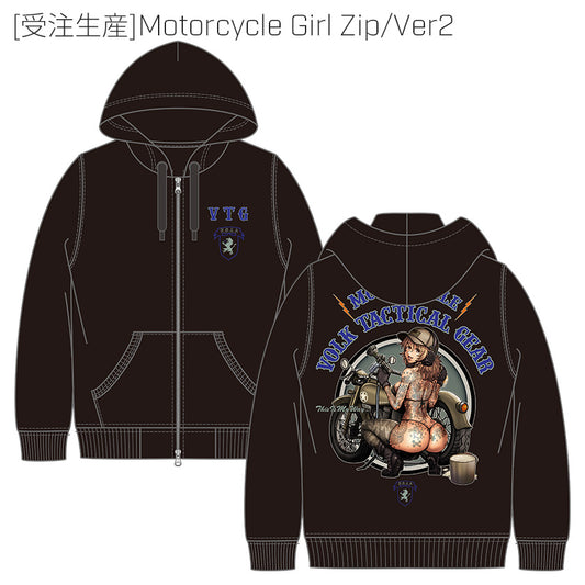 [Made-to-order] Motorcycle Girl Zip/Ver2