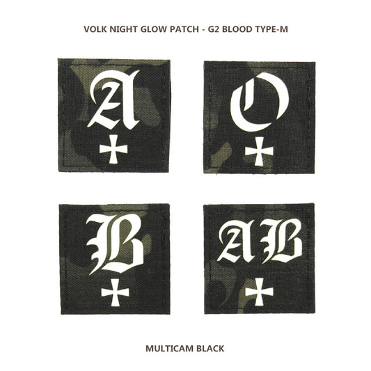 NIGHT GLOW PATCH / G2 BLOOD TYPE-M / MC BLACK